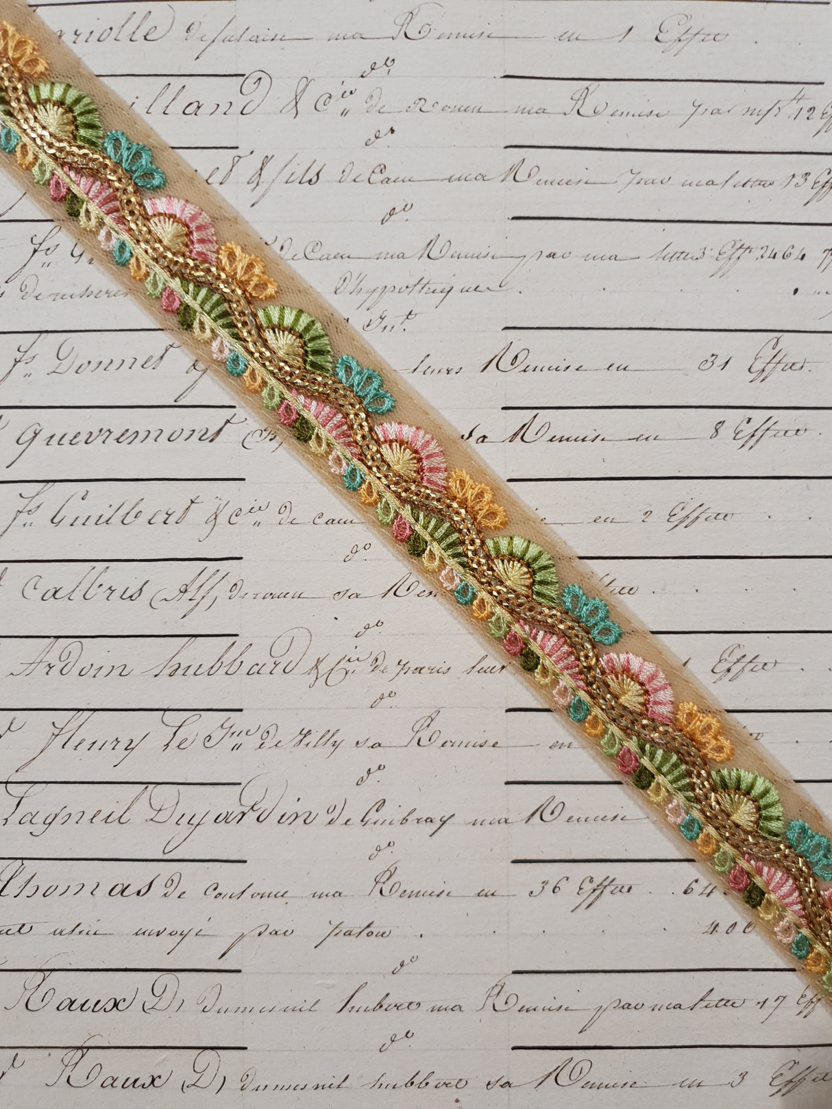 Embroidered Trim - 1 Meter - (ITR-1239)