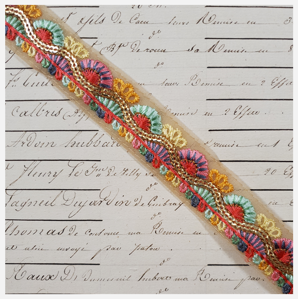 Embroidered Trim - 1 Meter - (ITR-1240)