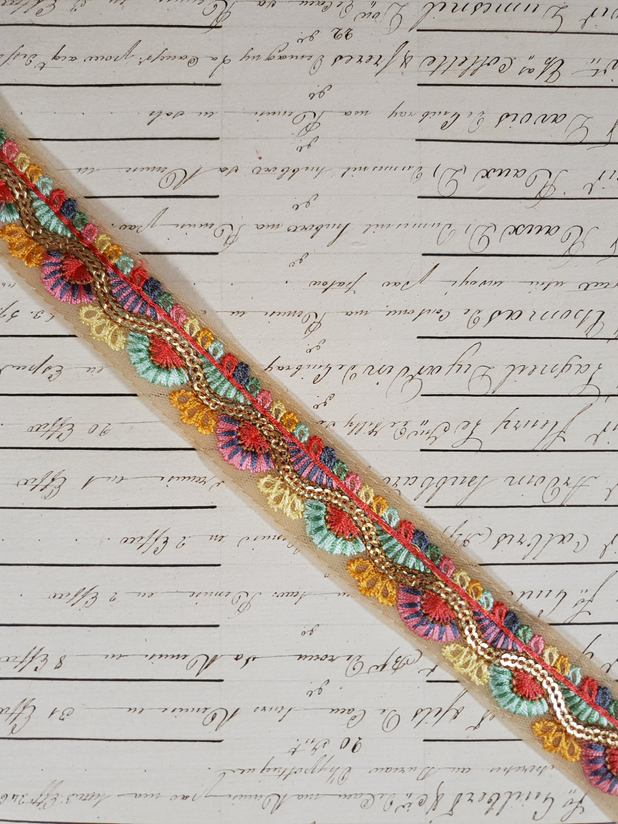 Embroidered Trim - 1 Meter - (ITR-1240)