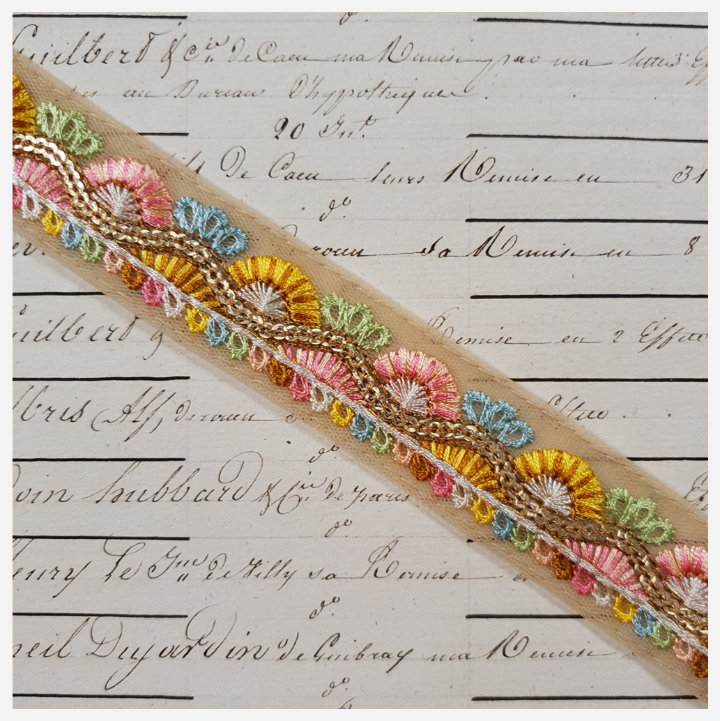 Embroidered Trim - 1 Meter - (ITR-1241)