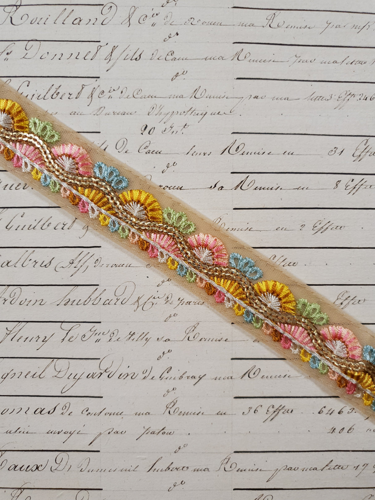 Embroidered Trim - 1 Meter - (ITR-1241)