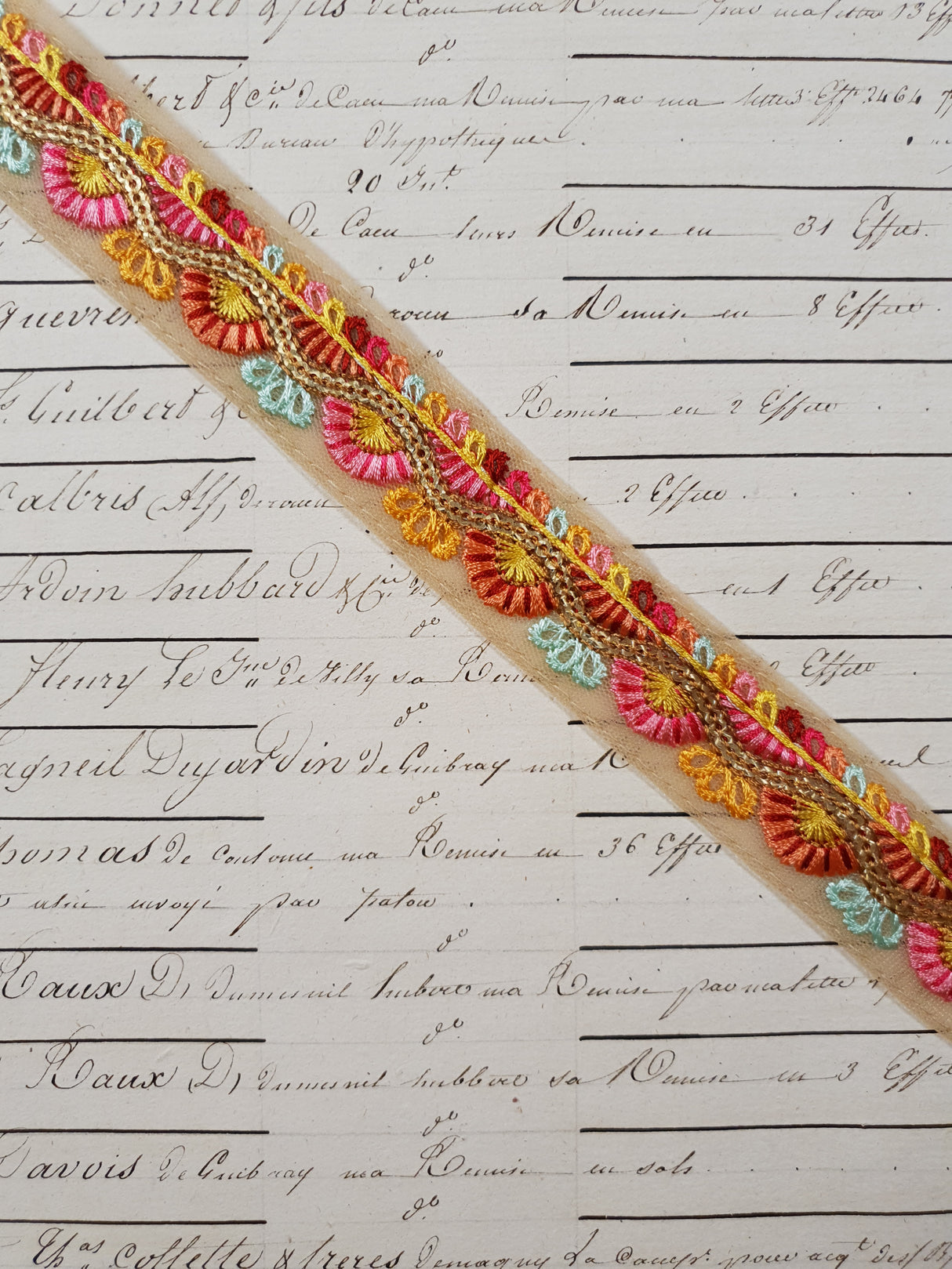 Embroidered Trim - 1 Meter - (ITR-1242)