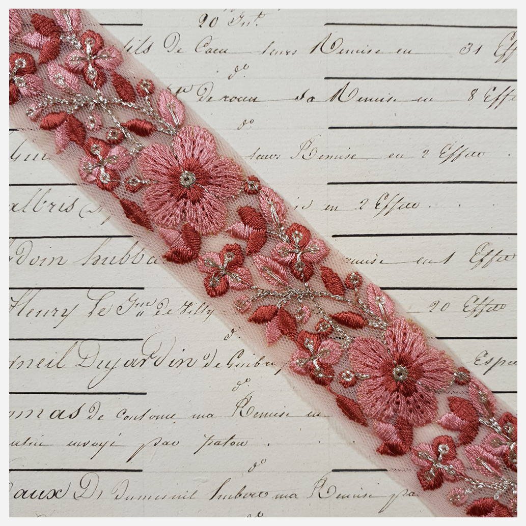 Embroidered Trim - 1 Meter - (ITR-1244)