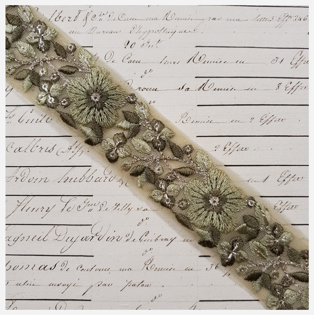 Embroidered Trim - 1 Meter - (ITR-1245)