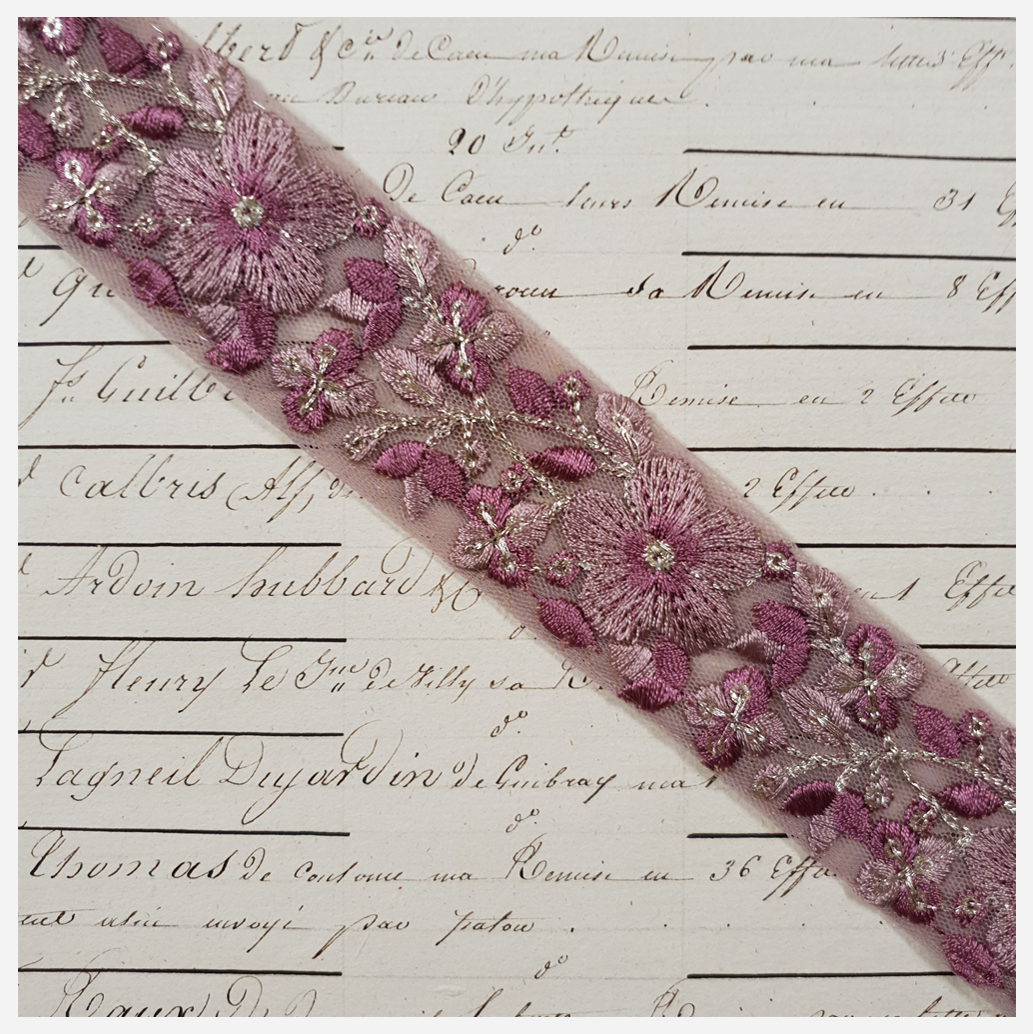 Embroidered Trim - 1 Meter - (ITR-1246)