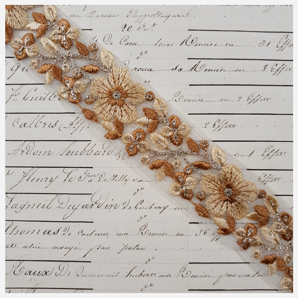 Embroidered Trim - 1 Meter - (ITR-1247)