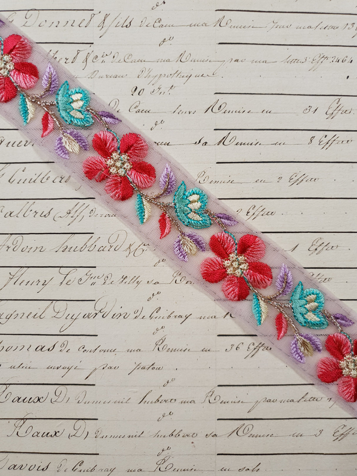 Embroidered Trim - 1 Meter - (ITR-1258)