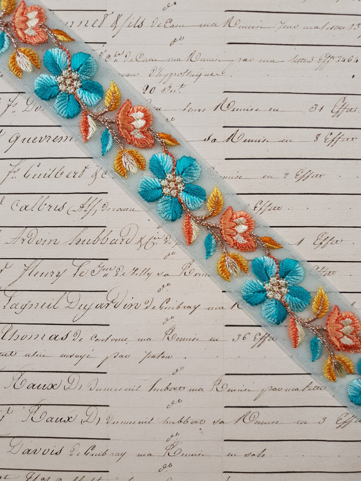 Embroidered Trim - 1 Meter - (ITR-1259)