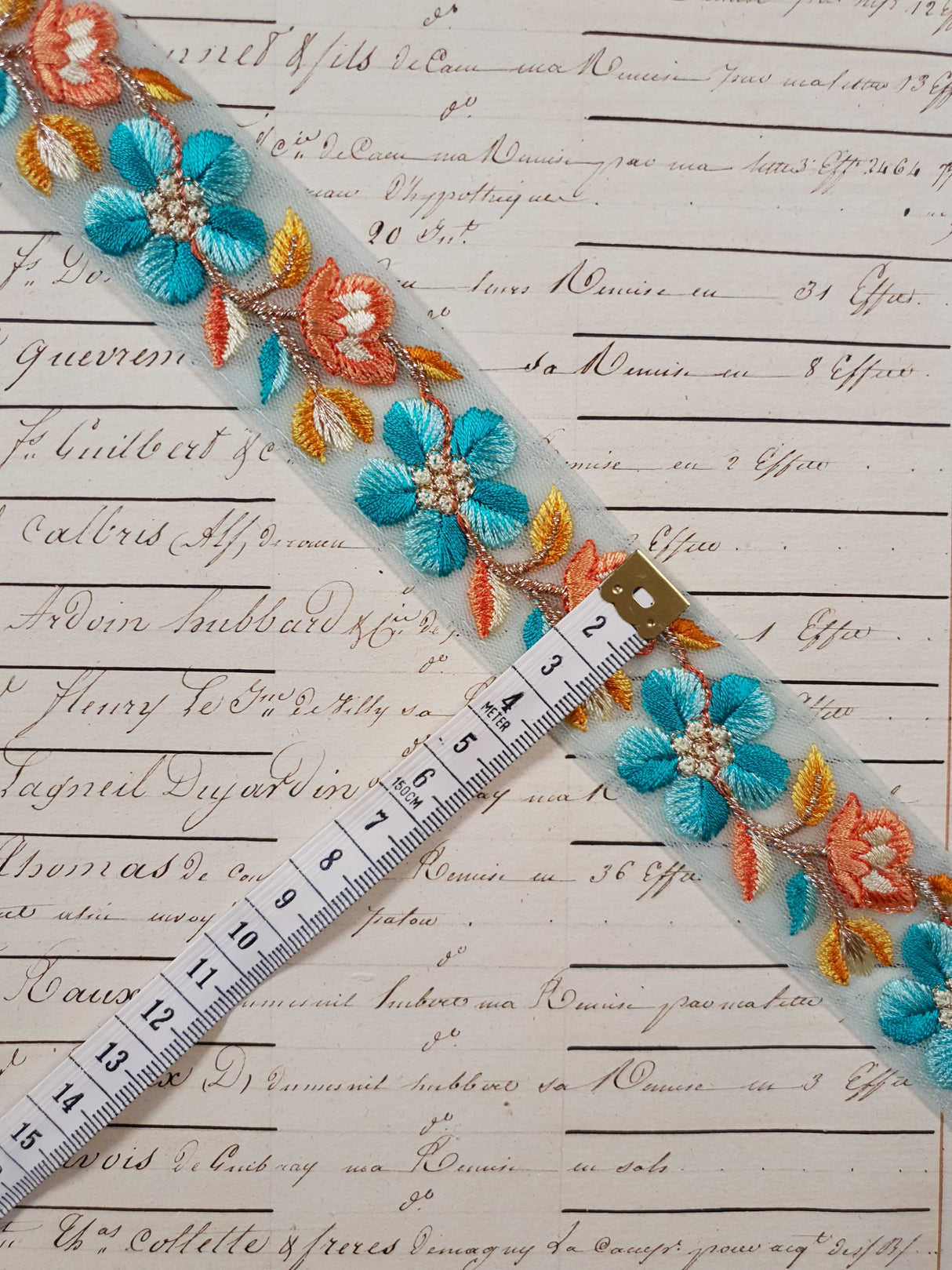 Embroidered Trim - 1 Meter - (ITR-1259)