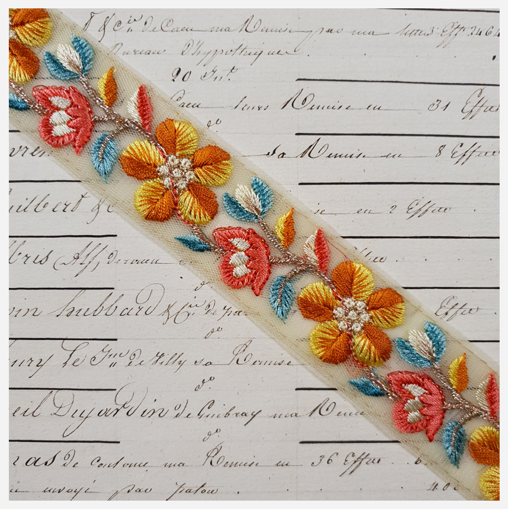 Embroidered Trim - 1 Meter - (ITR-1260)