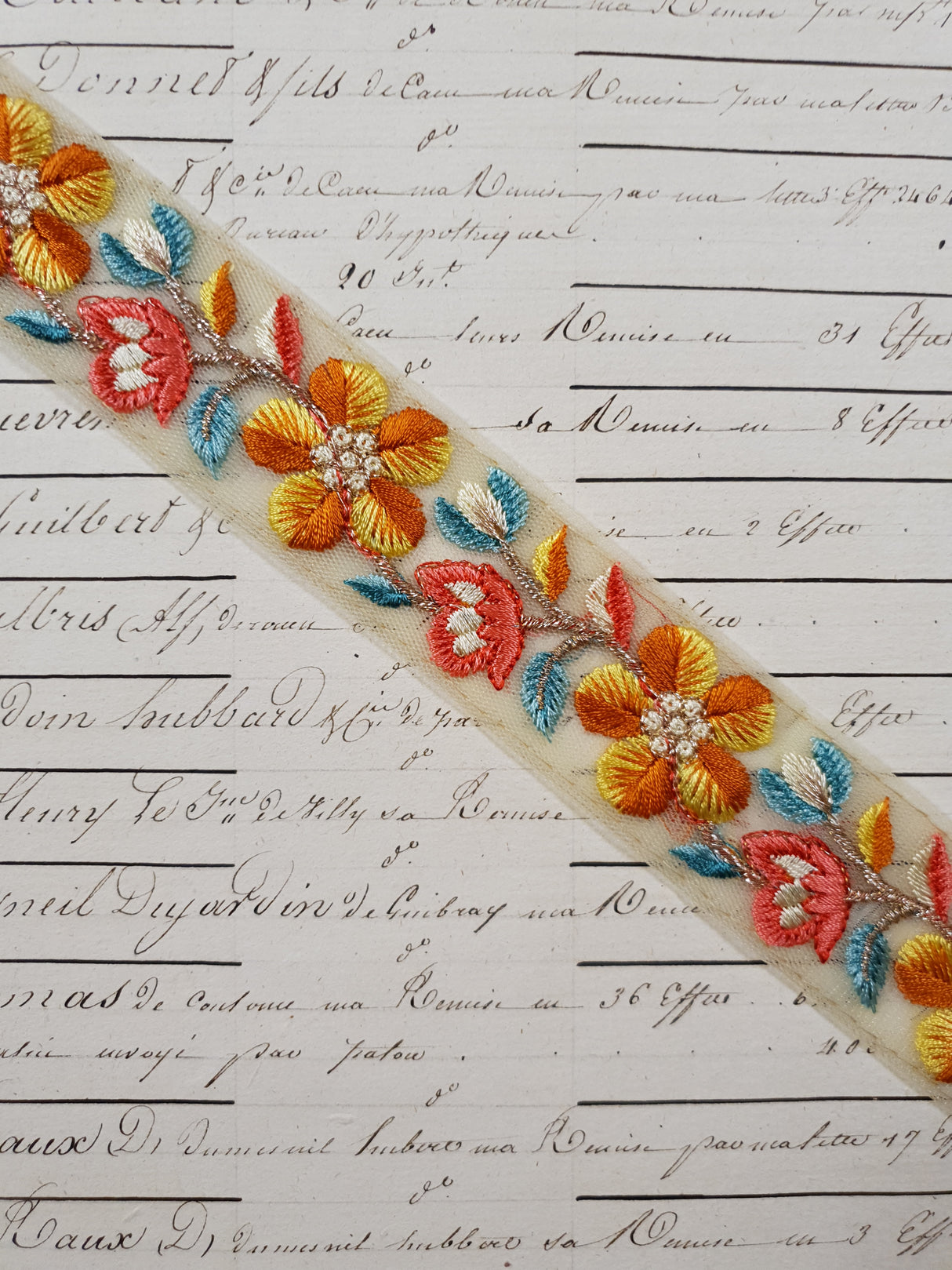 Embroidered Trim - 1 Meter - (ITR-1260)