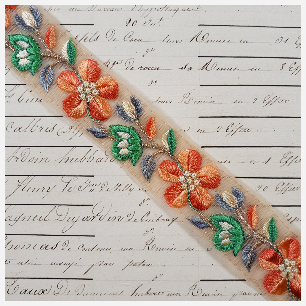 Embroidered Trim - 1 Meter - (ITR-1261)