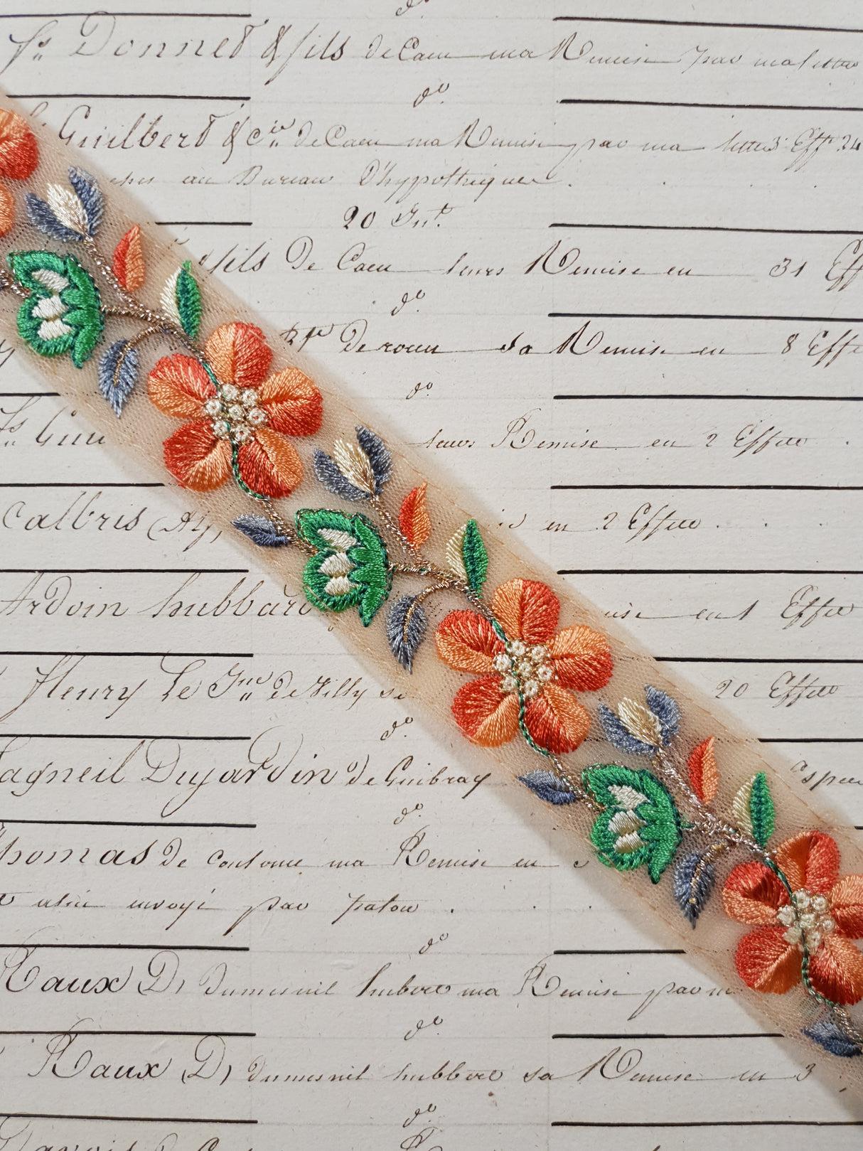 Embroidered Trim - 1 Meter - (ITR-1261)