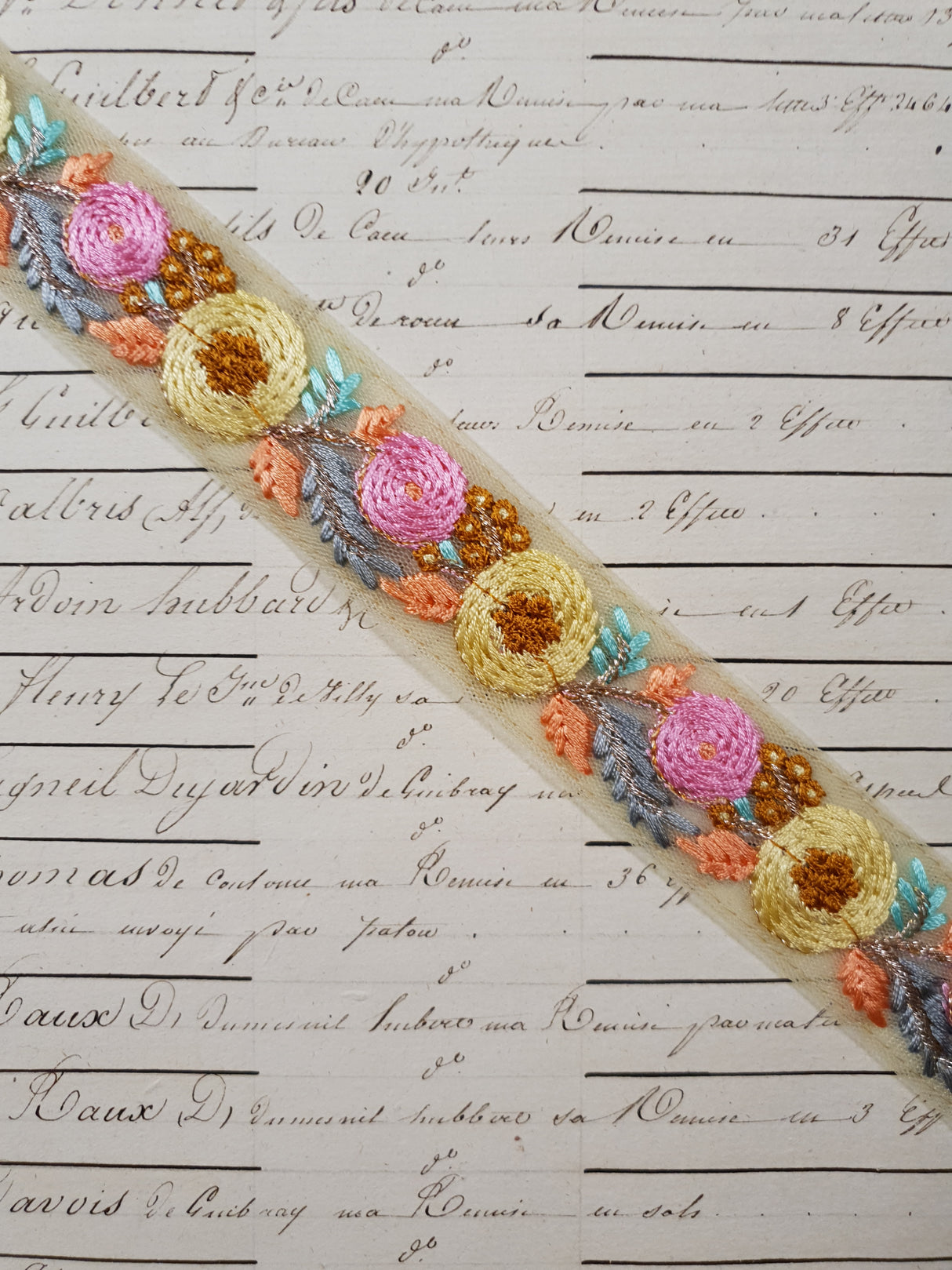 Embroidered Trim - 1 Meter - (ITR-1263)