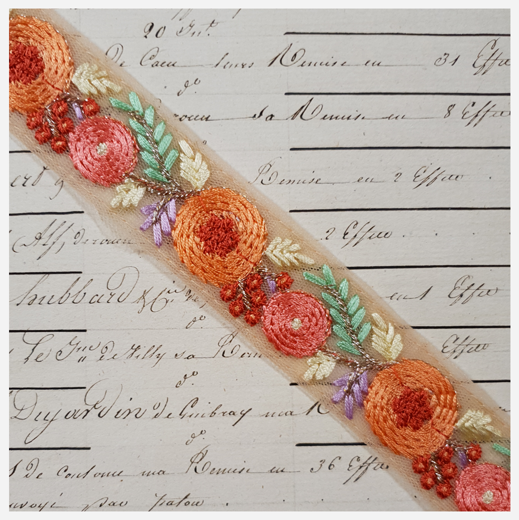 Embroidered Trim - 1 Meter - (ITR-1265)