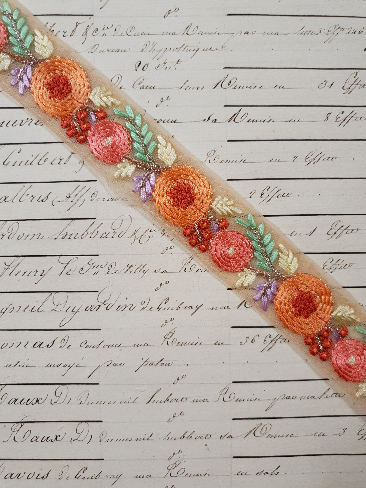 Embroidered Trim - 1 Meter - (ITR-1265)