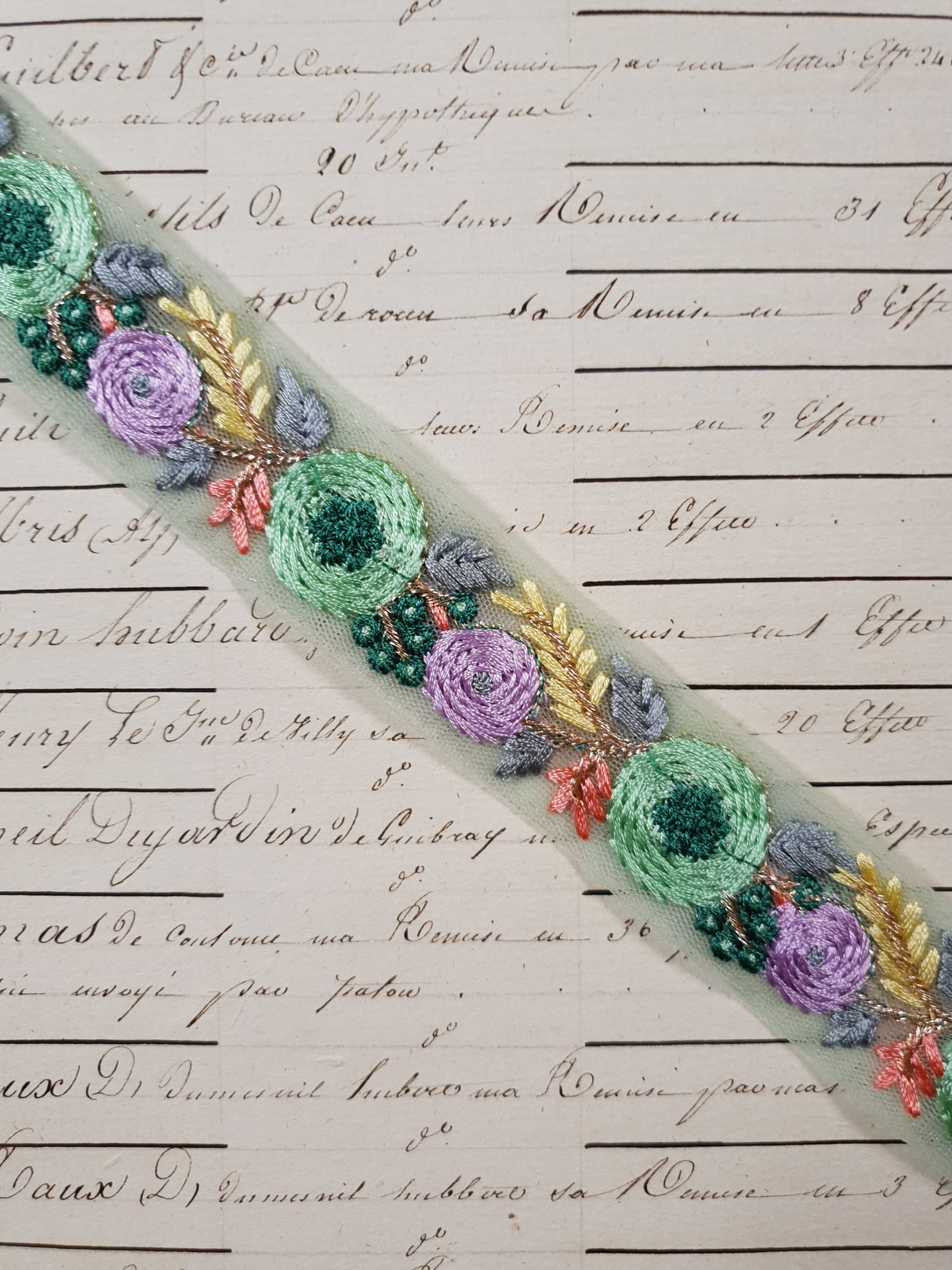 Embroidered Trim - 1 Meter - (ITR-1266)