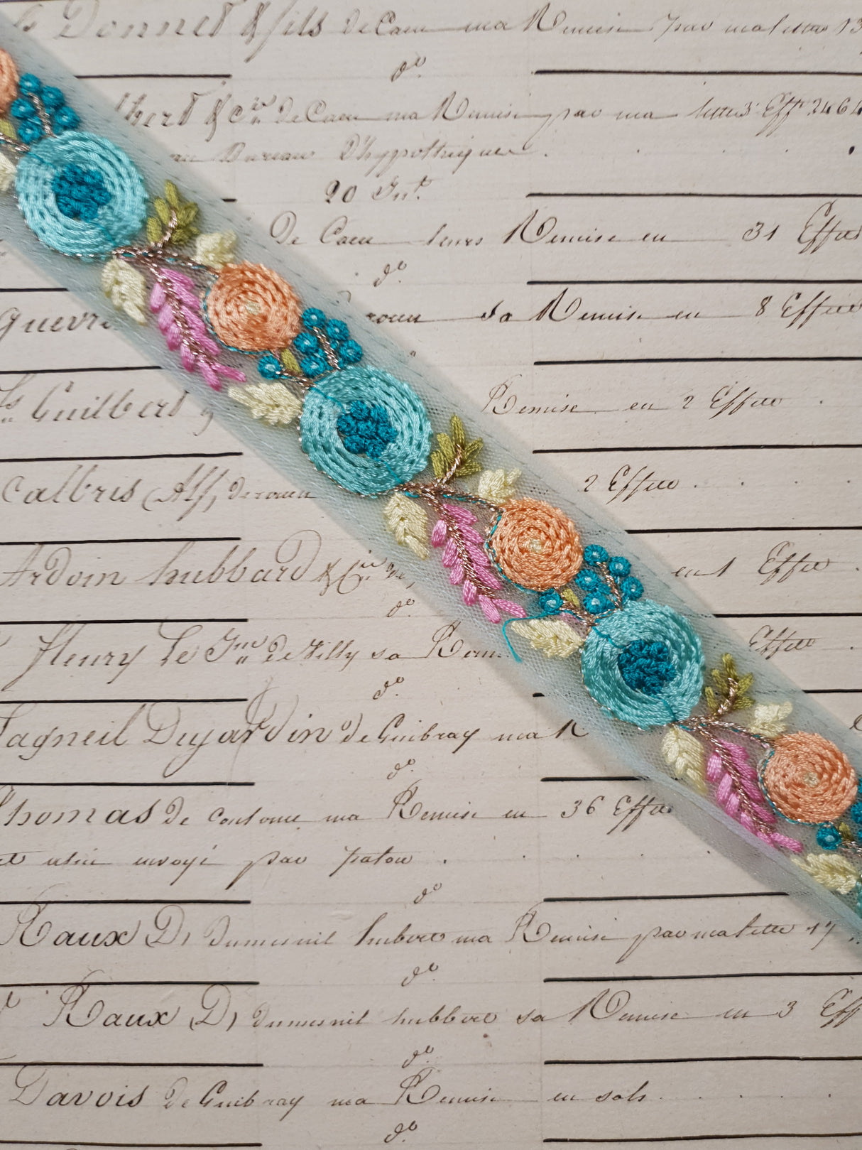 Embroidered Trim - 1 Meter - (ITR-1268)