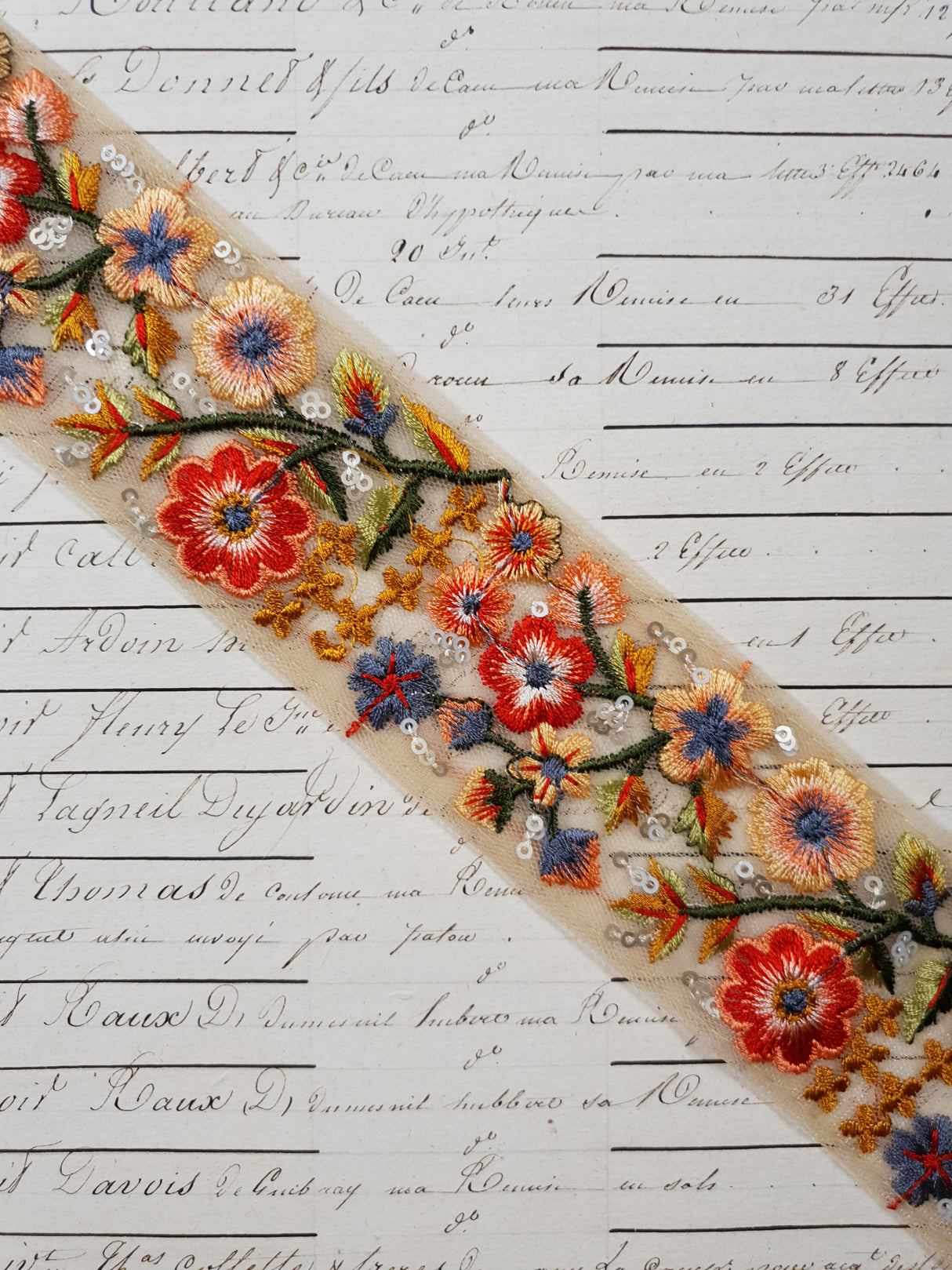 Embroidered Trim - 1 Meter - (ITR-1269)