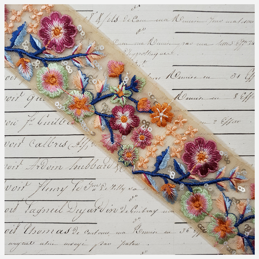 Embroidered Trim - 1 Meter - (ITR-1271)