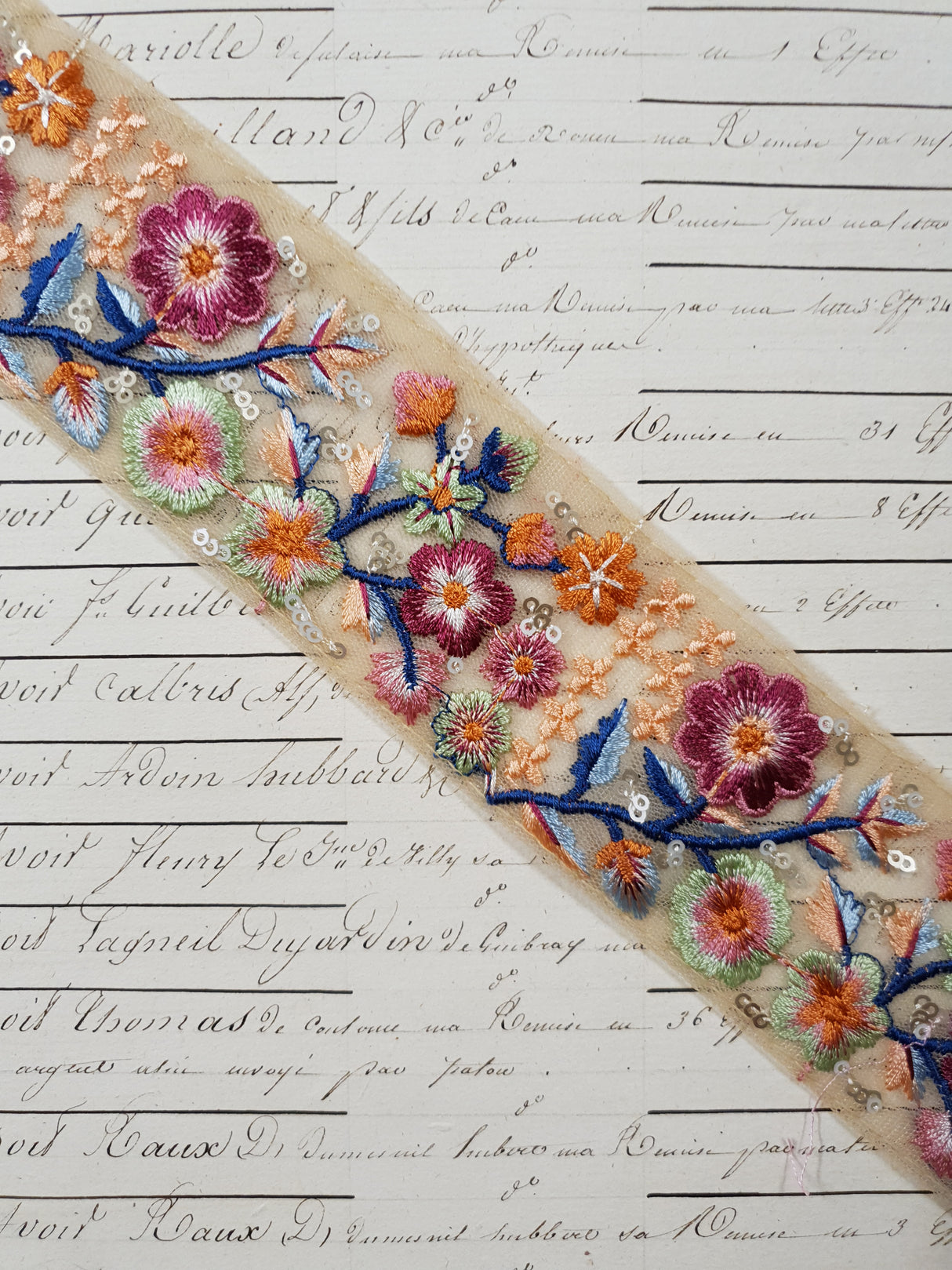 Embroidered Trim - 1 Meter - (ITR-1271)