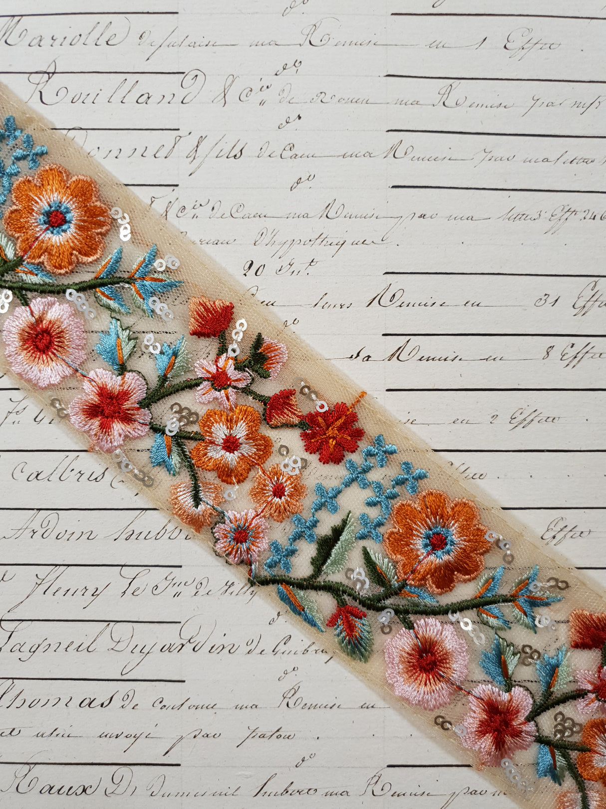 Embroidered Trim - 1 Meter - (ITR-1272)