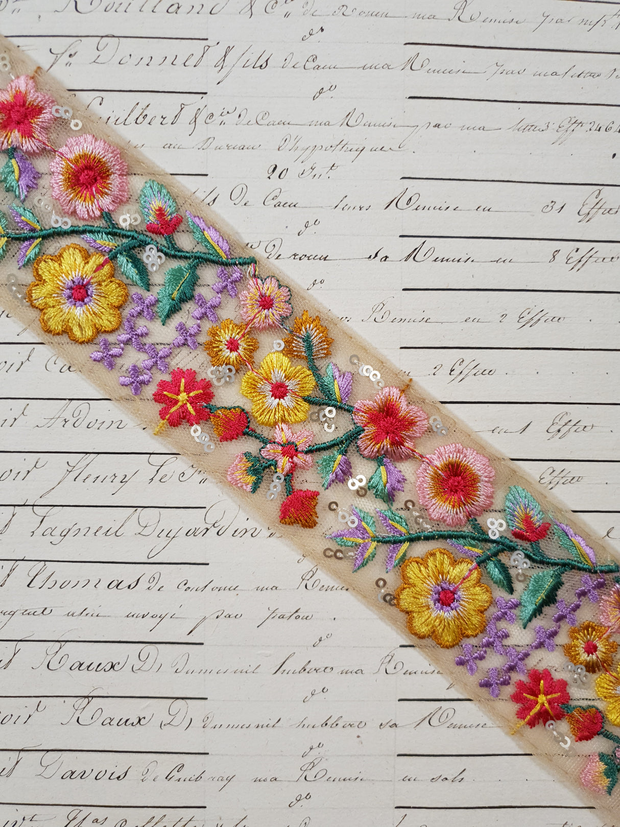 Embroidered Trim - 1 Meter - (ITR-1274)