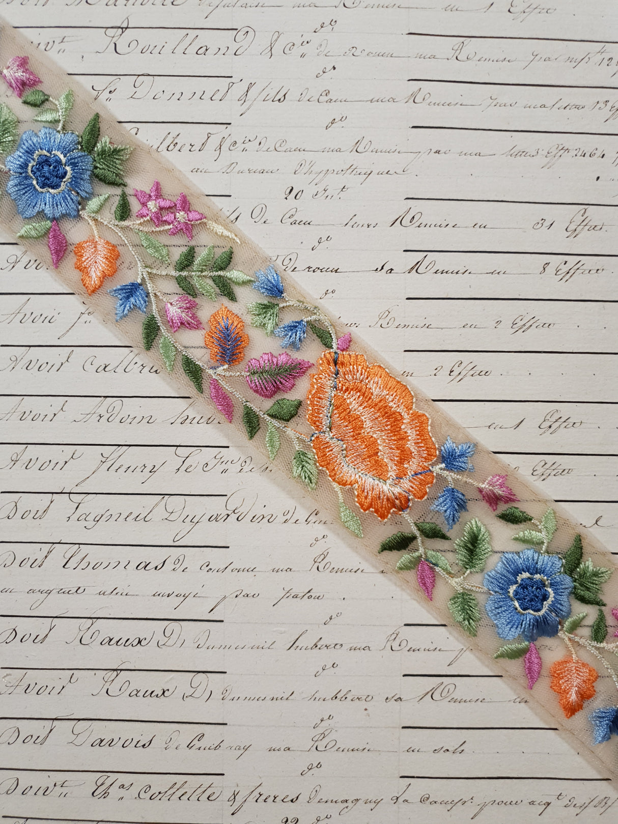 Embroidered Trim - 1 Meter - (ITR-1275)