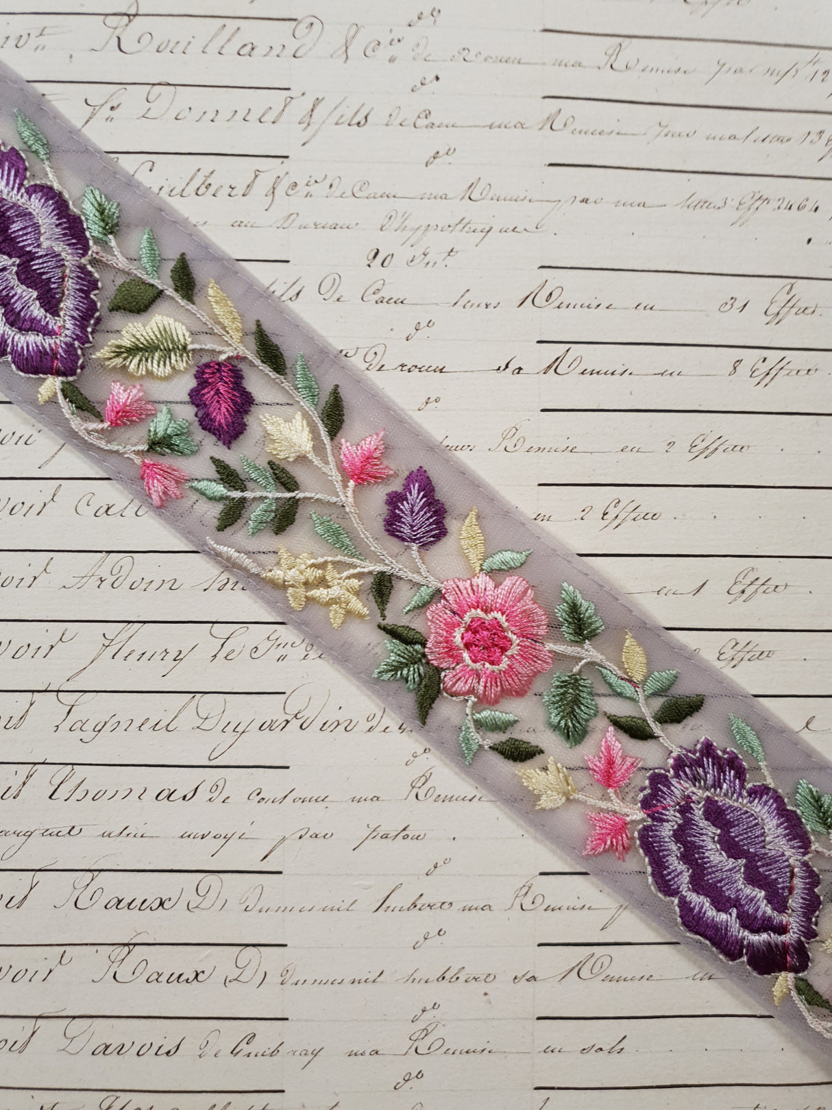 Embroidered Trim - 1 Meter - (ITR-1276)