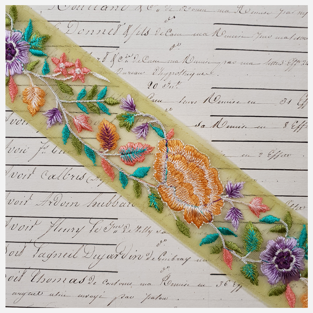 Embroidered Trim - 1 Meter - (ITR-1277)