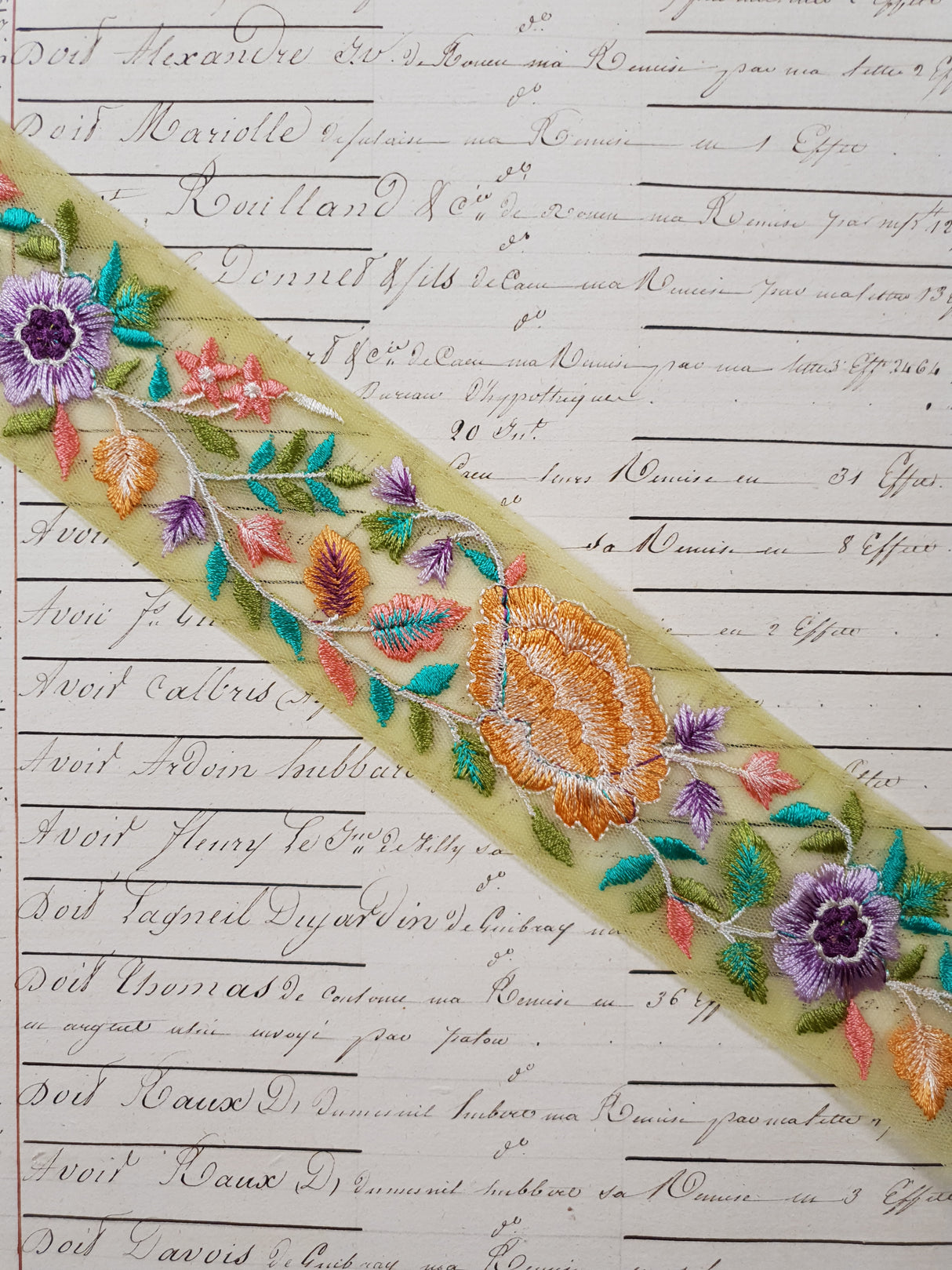 Embroidered Trim - 1 Meter - (ITR-1277)