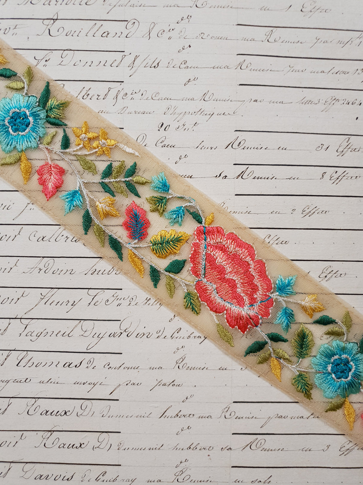 Embroidered Trim - 1 Meter - (ITR-1278)