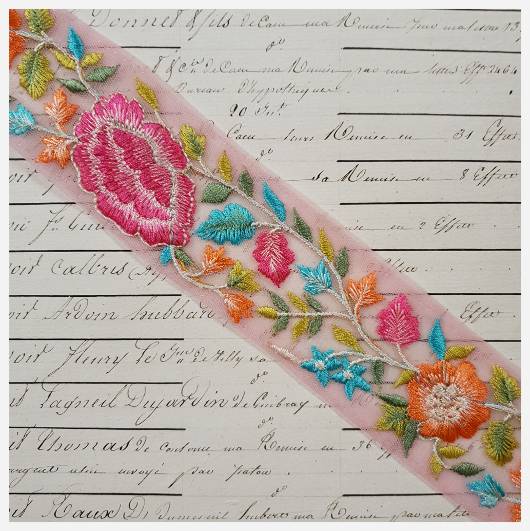 Embroidered Trim - 1 Meter - (ITR-1279)