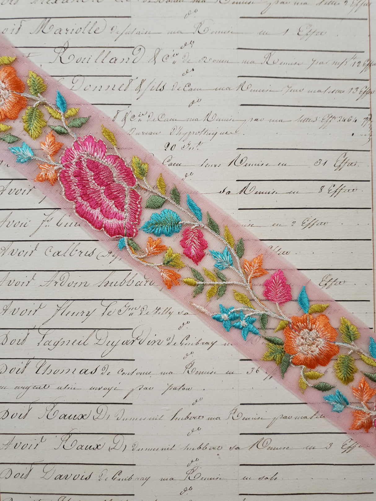 Embroidered Trim - 1 Meter - (ITR-1279)