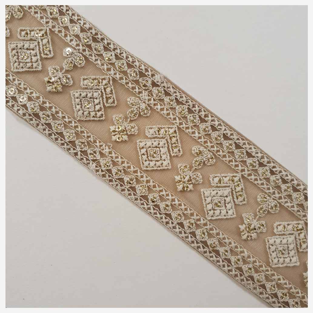 Embroidered Trim - 1 Meter - (ITR-1283)