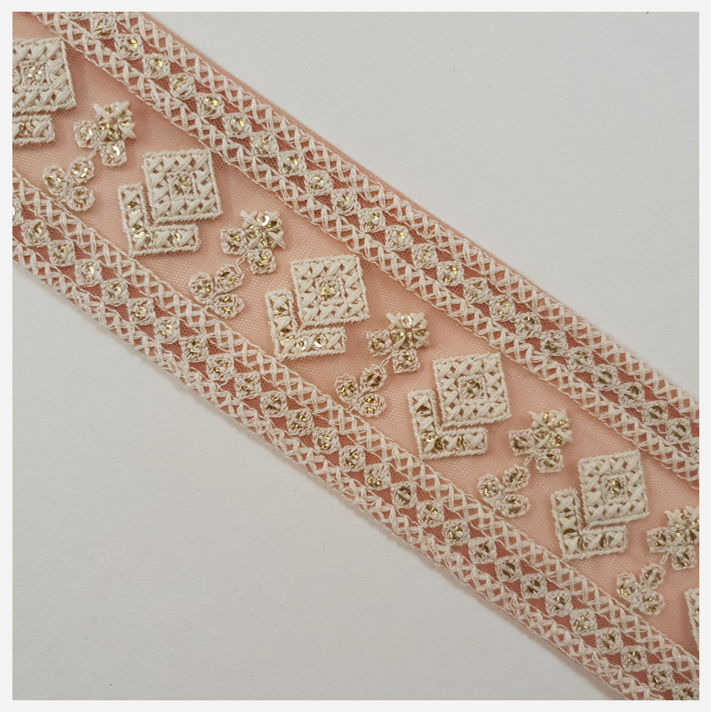 Embroidered Trim - 1 Meter - (ITR-1284)