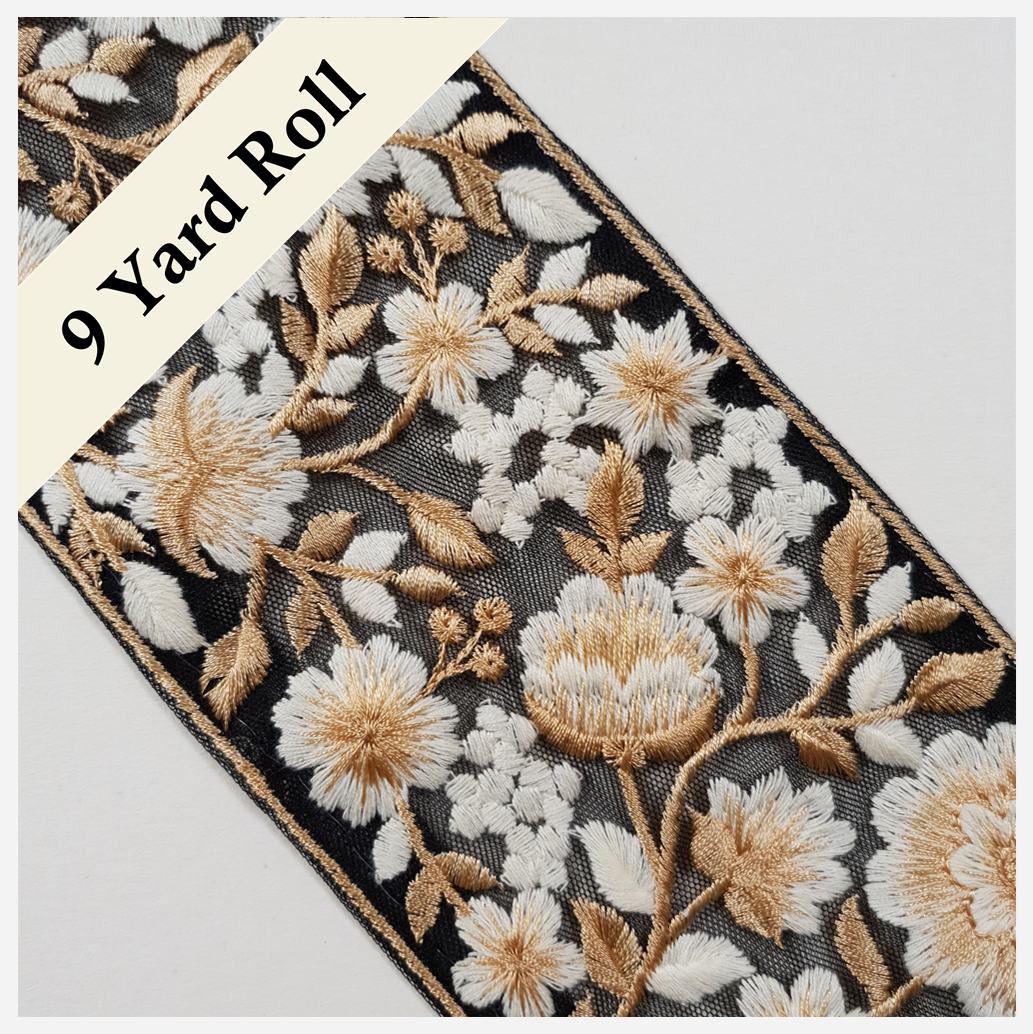 Embroidered Trim - ROLL - (ITR-1345)