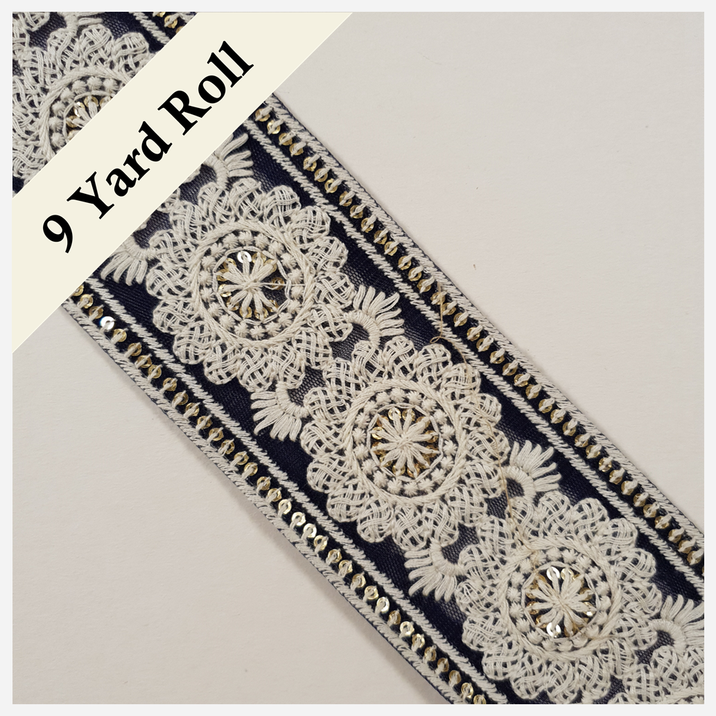 Embroidered Trim - ROLL - (ITR-1350)