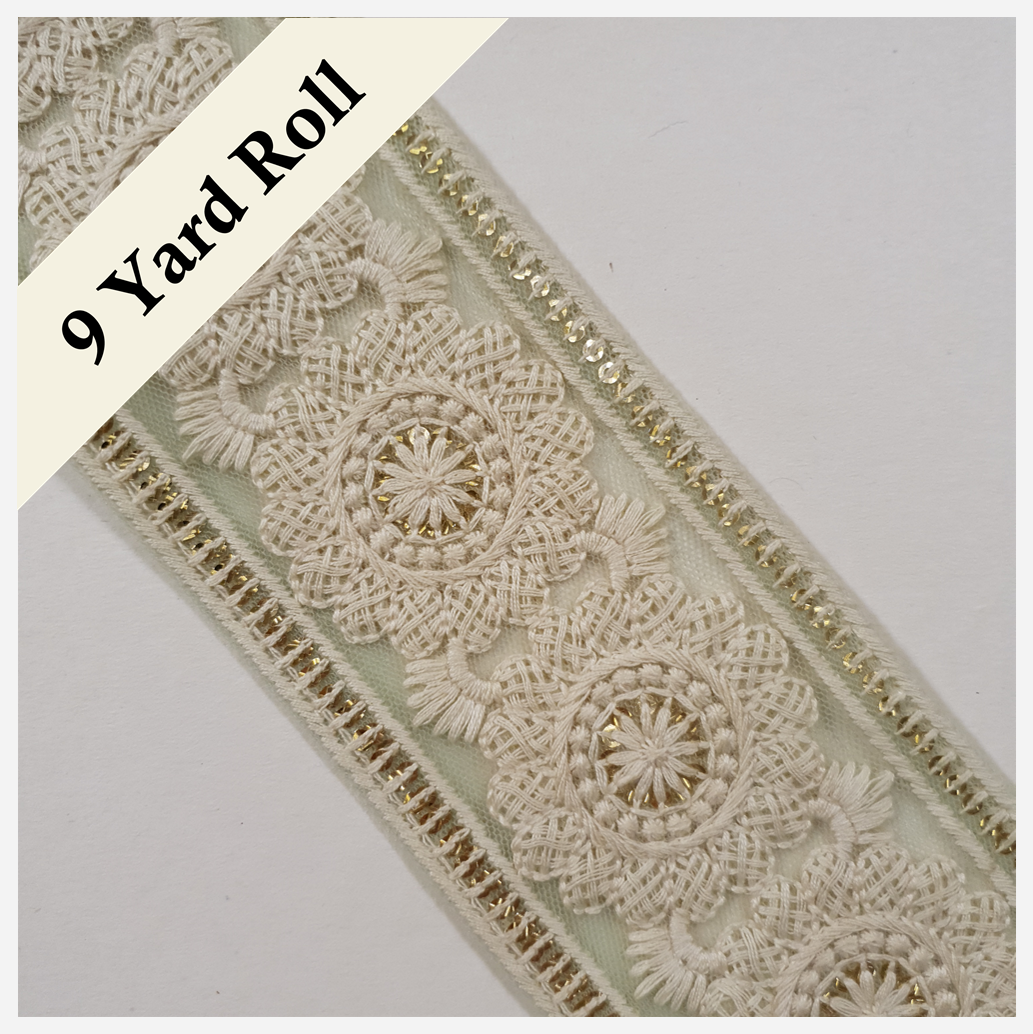 Embroidered Trim - ROLL - (ITR-1352)