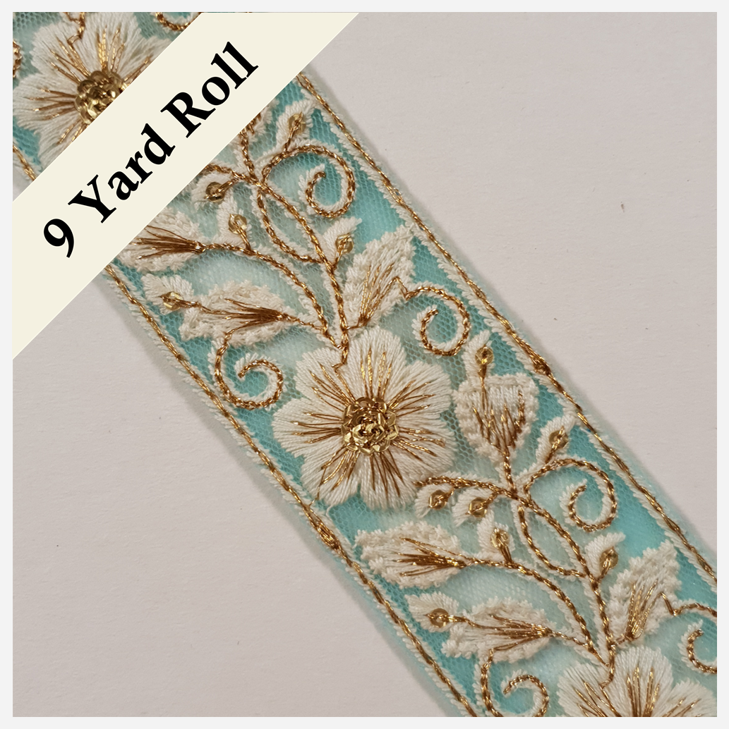 Embroidered Trim - ROLL - (ITR-1367)