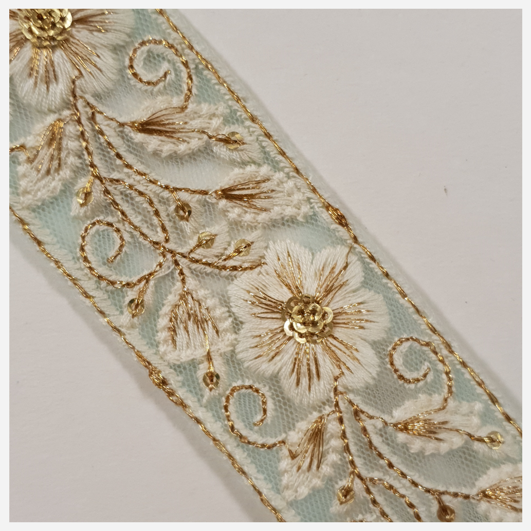 Embroidered Trim - 1 Meter - (ITR-1369)