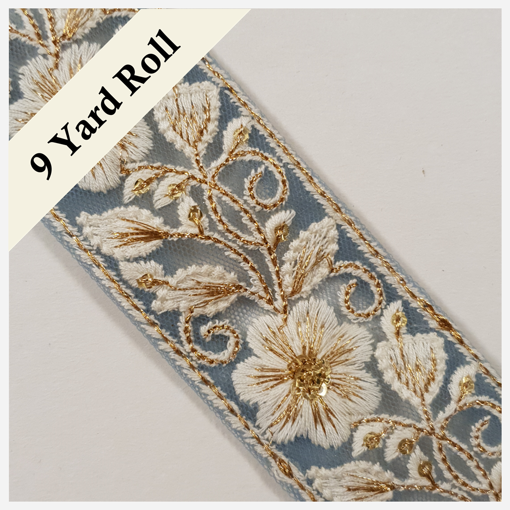 Embroidered Trim - ROLL - (ITR-1370)