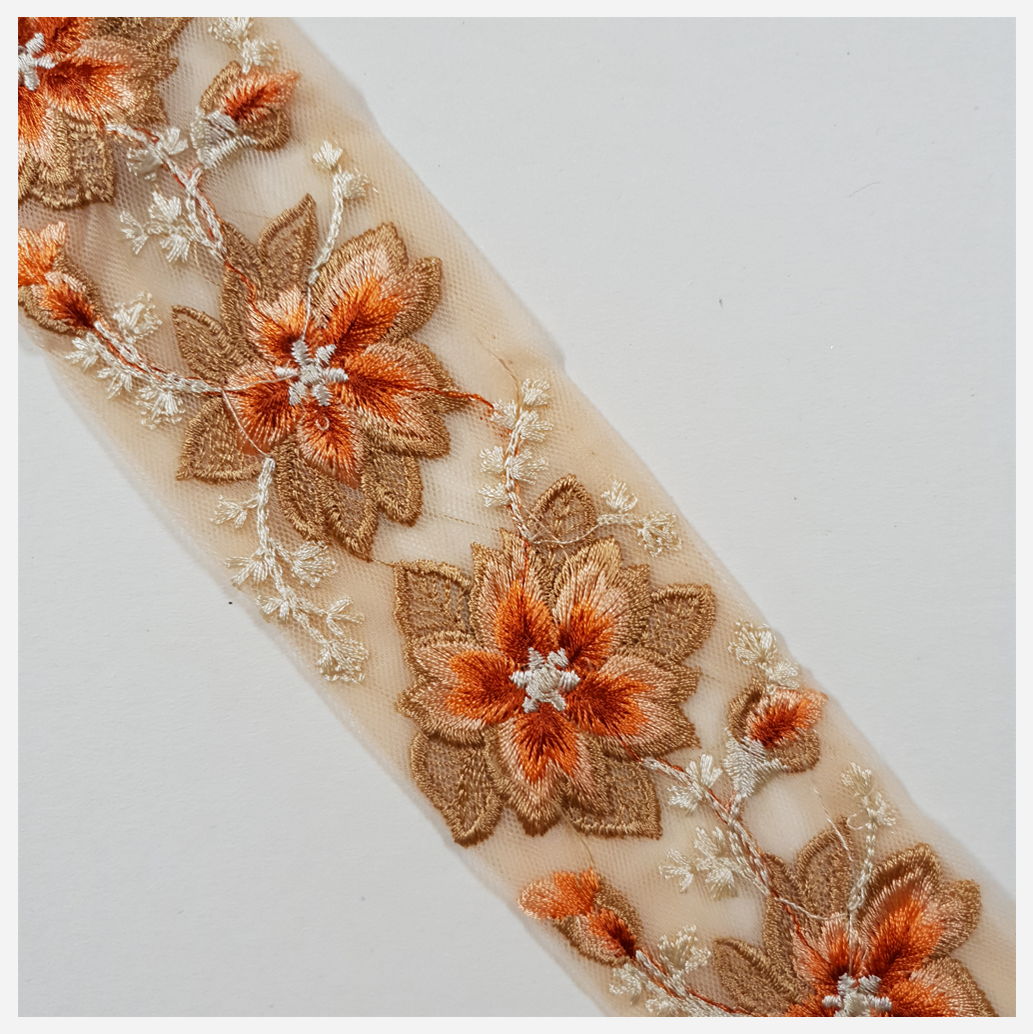 Embroidered Trim - 1 Meter - (ITR-1374)