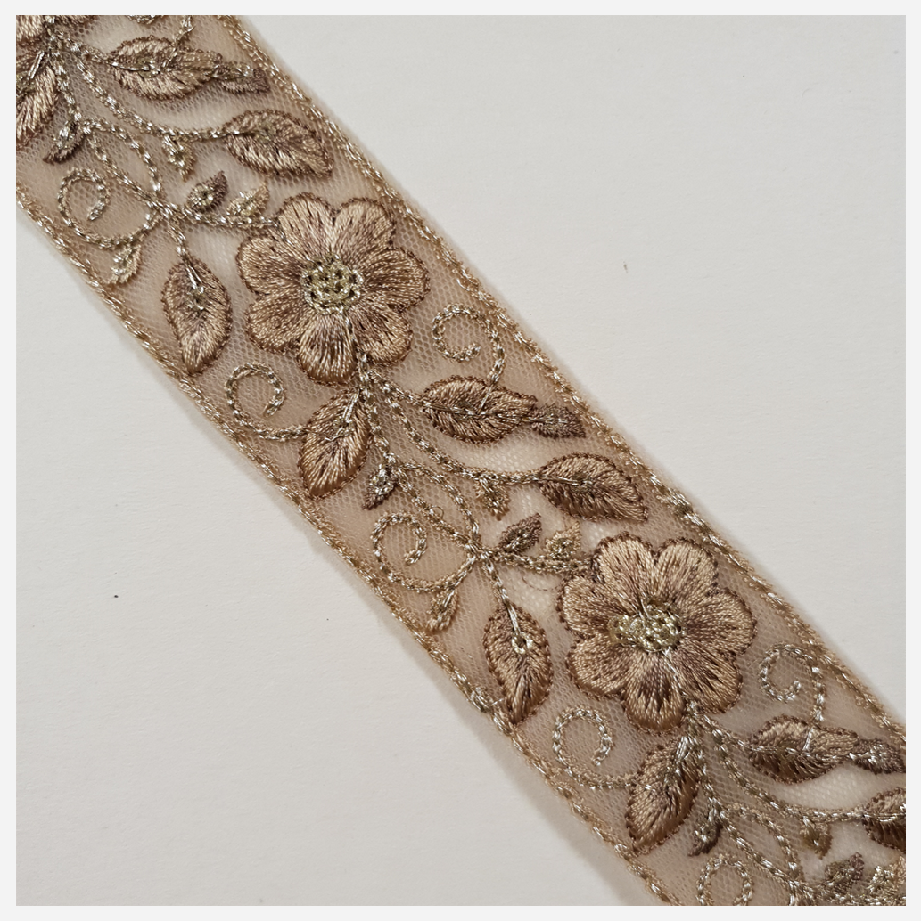 Embroidered Trim - 1 Meter - (ITR-1376)
