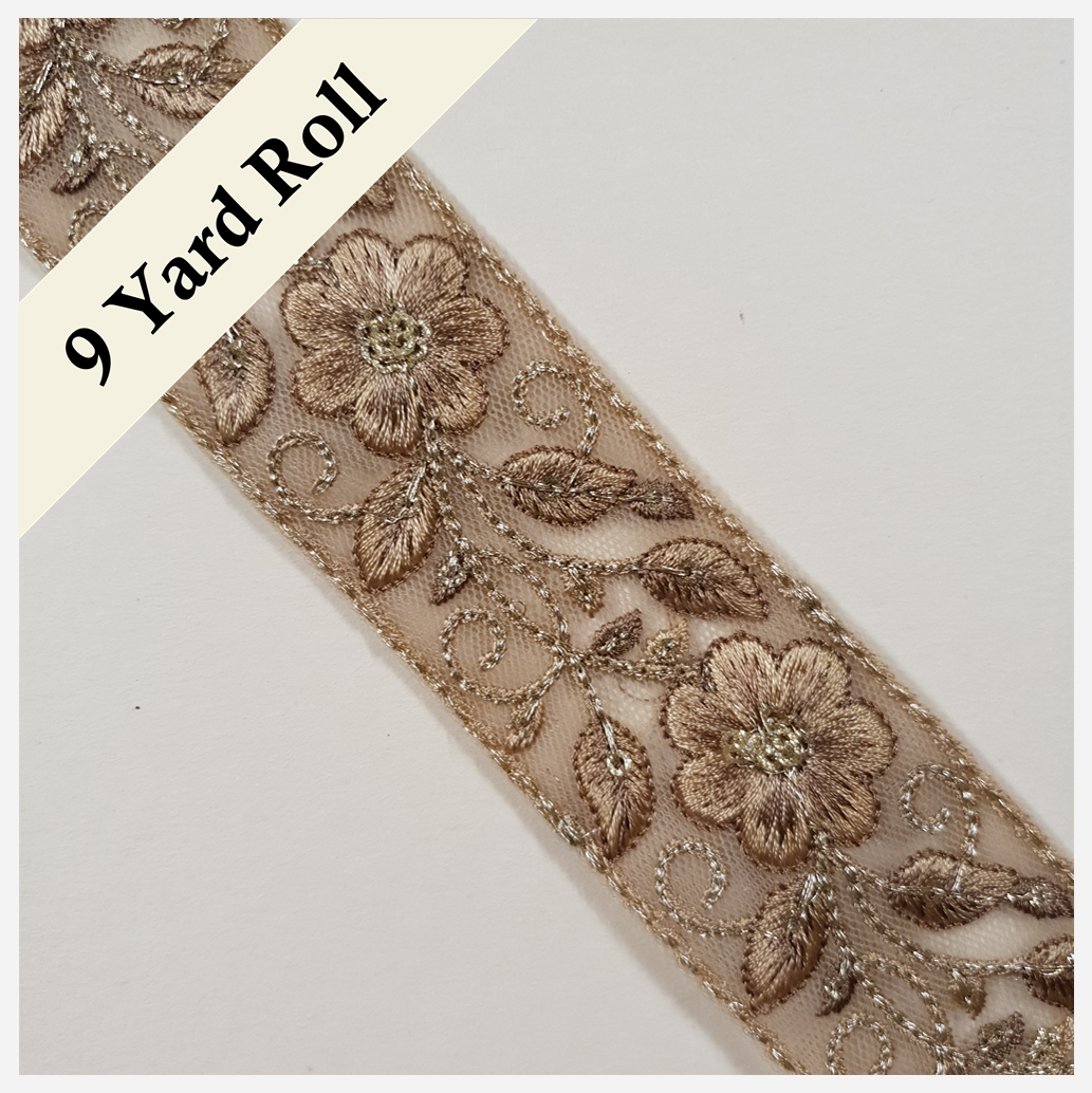 Embroidered Trim - ROLL - (ITR-1376)