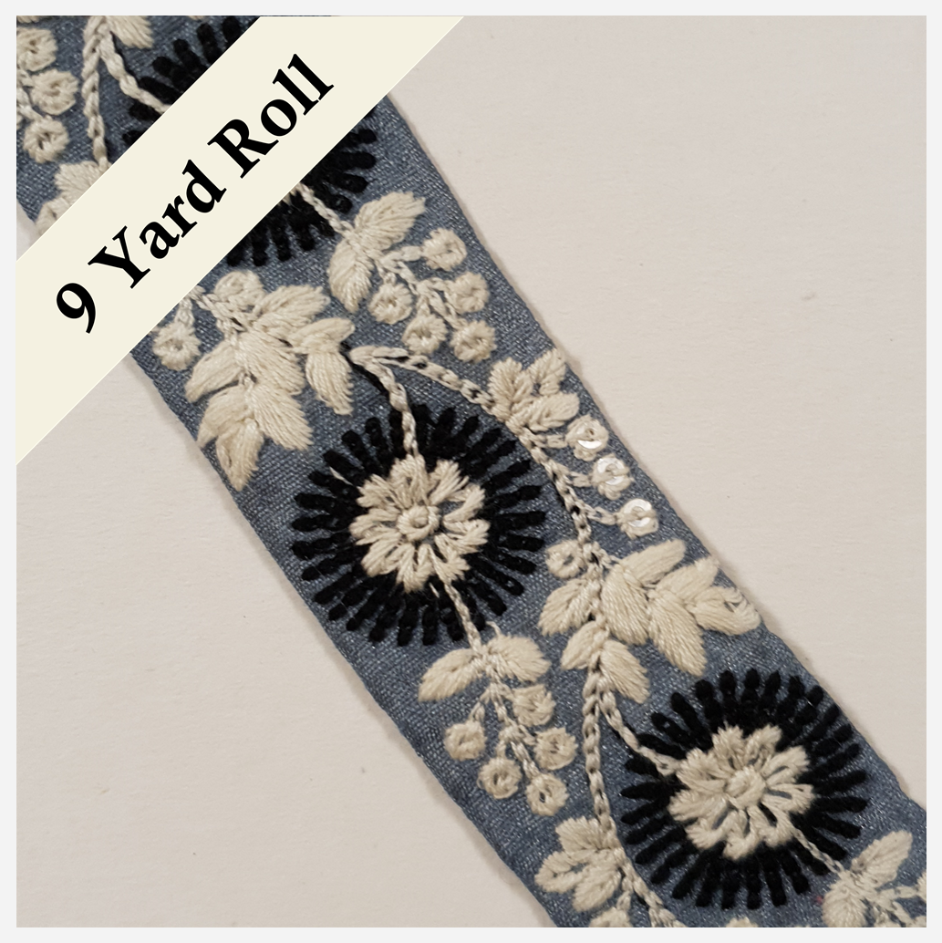 Embroidered Trim - ROLL - (ITR-1404)