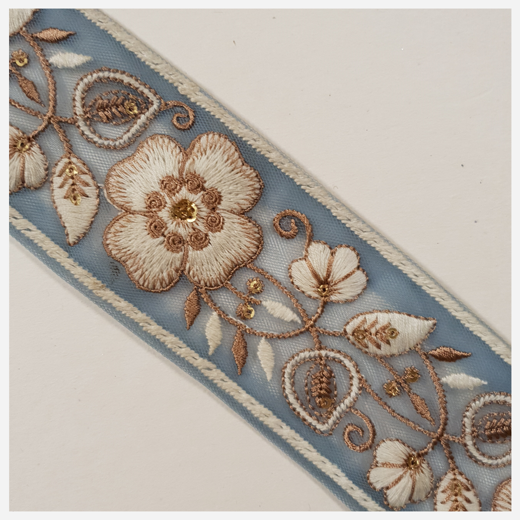Embroidered Trim - 1 Meter - (ITR-1418)