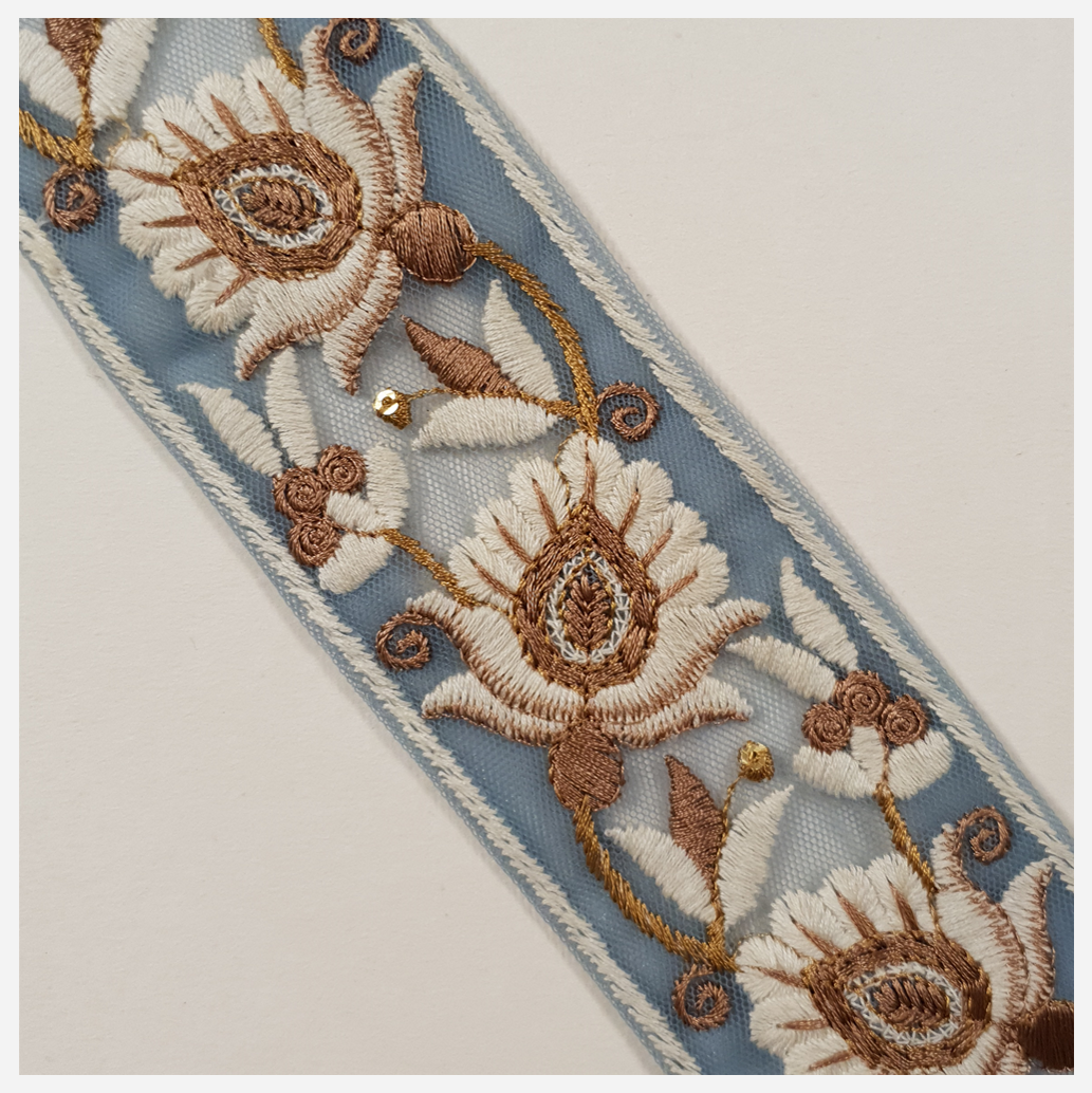 Embroidered Trim - 1 Meter - (ITR-1427)