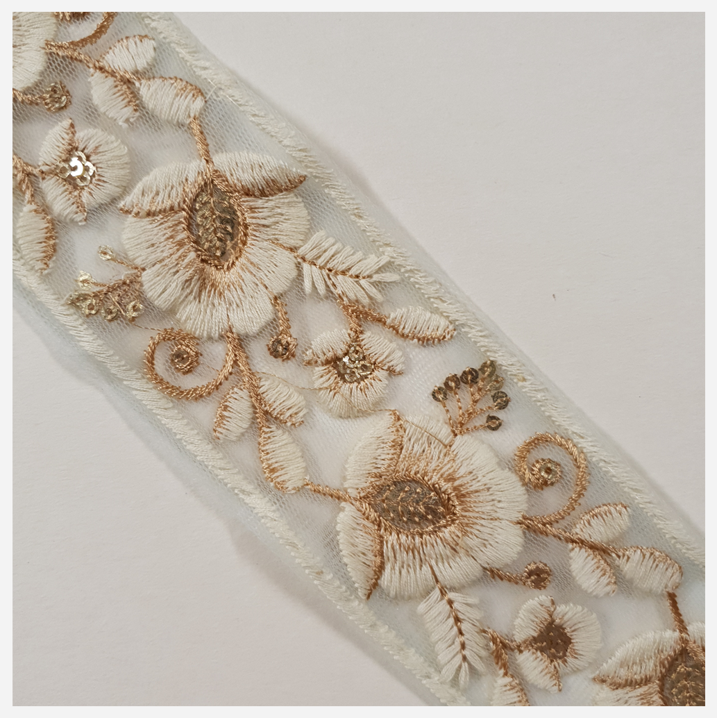 Embroidered Trim - ROLL - (ITR-1431)