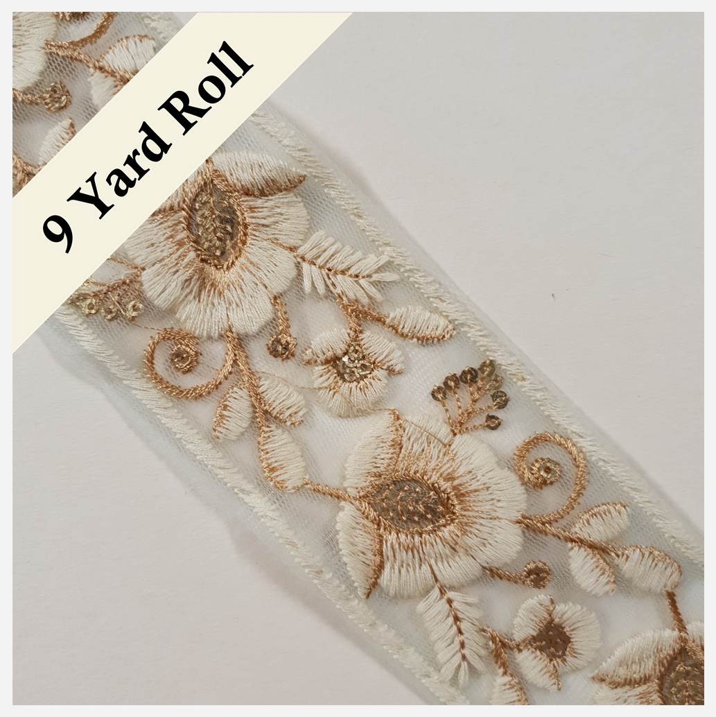 Embroidered Trim - ROLL - (ITR-1431)